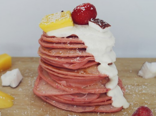 roze pannenkoeken